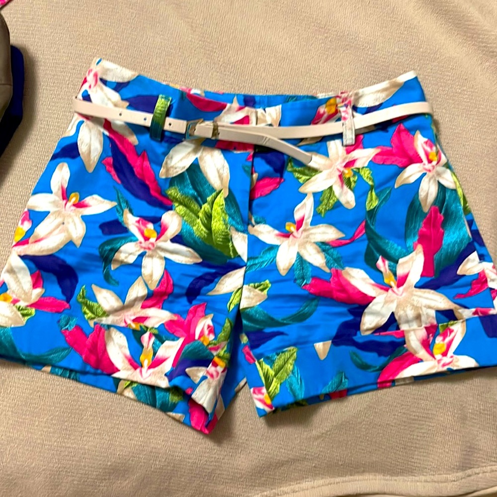 Express tropical floral shorts